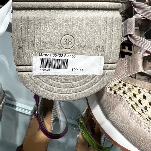 Silver Metallic Wedge Lace Up Fashion Colorblock Sneakers. - Picture 15 of 15